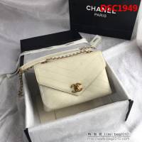 香奈兒CHANEL 57431 2018最新款式 原版皮羊皮單肩斜挎鏈條包 DSC1949