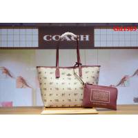 COACH蔻馳 2018最新款 COACH29555 火烈鳥 鯊魚系列 雙面托特子母購物袋  Chz1363