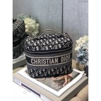 Dior女包 迪奧Oblique老花刺繡洗漱包化妝包 Christian Dior手提包  dfk1654