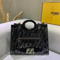 FENDI女包 頂級原單 最新透明雙F購物袋 手提包 芬迪女肩背包 36016  fdz2167