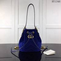 GUCCI古馳 新款 專櫃品質 原單 525081絨布 寶藍 時尚肩背包HY1346