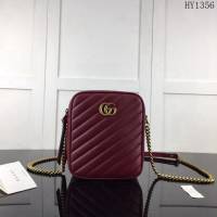 GUCCI古馳 新款 專櫃品質 原單 550155 紅色 鏈條單肩斜挎包HY1356