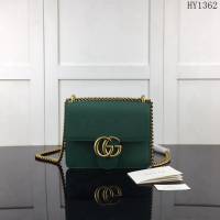 GUCCI古馳 新款 專櫃品質 原單 431384 綠色 鏈條單肩斜挎包HY1362