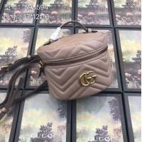 Gucci包 古馳新款化妝包 Gucci手提女包 Gucci單肩斜挎包 598594 奶茶色  gdj1053