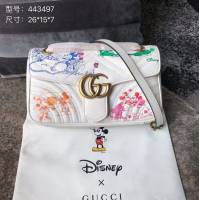 Gucci女包 古馳2020新款 Gucci手提單肩斜跨包 498110 白藍皮  gdj1130