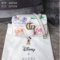 Gucci女包 古馳2020新款 頂級牛皮 Gucci白色相機包 447632 白藍色  gdj1131