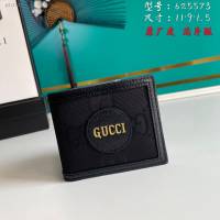 Gucci古馳包包 G家新款錢包 款號:625573 古奇黑色原廠皮晶片版男士短夾錢包  gdj1311