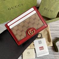 Gucci专柜新款女包, 古驰哆啦梦牛角卡包名片夹 654539  gdj1589