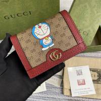 Gucci顶级男女包包 古驰哆啦A梦三折短夹钱包 Gucci翻盖零钱包 647788  gdj1605