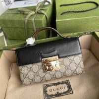 Gucci专柜新款女包, 古驰Padlock系列迷你手袋 Gucci手提肩背斜挎包 652683  gdj1611