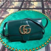 Gucci包 古馳女包 550129 Gucci牛皮單肩女包 Gucci斜挎包 綠色  gudj1006