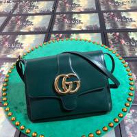 Gucci包 古馳女包 550126 Gucci牛皮單肩女包 Gucci斜挎包 綠色  gudj1008