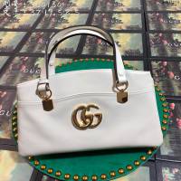 Gucci包 古馳女包 550130 Gucci牛皮單肩女包 Gucci手提包 手拎包 白色  gudj1016