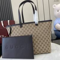 Gucci專櫃古馳最新款Totissima系列中號托特包字母肩背包 jh1963型號：788203