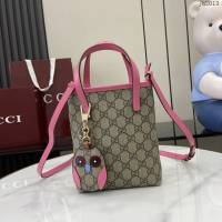 Gucci專櫃古馳最新款飾貓頭鷹細節GG迷你手提肩包 jh2013型號：831899