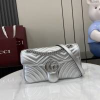 Gucci專櫃古馳最新款Marmont系列小號肩背包鏈條女包 jh2058型號：443497