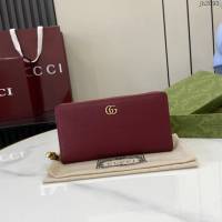 Gucci專櫃古馳最新款Marmont系列長夾全皮男女款長錢包 jh2093型號：739499