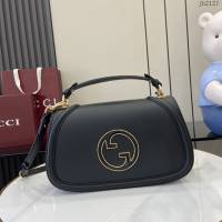 Gucci專櫃古馳最新款Blondie系列中號手提包原廠皮肩背女包 jh2127型號：815719