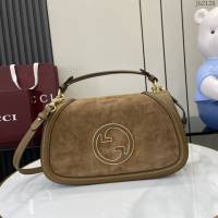 Gucci專櫃古馳最新款Blondie系列中號手提包原廠皮肩背女包 jh2128型號：815719
