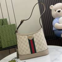 Gucci專櫃古馳最新款Ophidia系列GG小號肩背包水桶包 jh2225型號：781402
