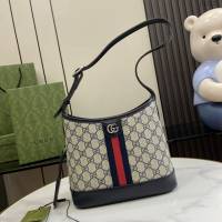 Gucci專櫃古馳最新款Ophidia系列GG小號肩背包水桶包 jh2227型號：781402
