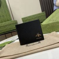 Gucci專櫃古馳最新款Marmont系列皮革雙折錢包男士短夾 jh2237型號：523664