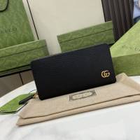Gucci專櫃古馳最新款飾GG細節拉鏈錢包男士長夾錢包 jh2248型號：428736