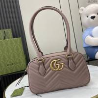 Gucci專櫃古馳最新款MARMONT小號手提包小頂柄包 jh2269型號：795199