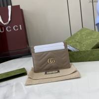 Gucci專櫃古馳最新款Marmont系列絎縫卡片夾卡包 jh2369型號：443127