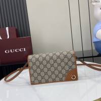 Gucci專櫃古馳最新款Emblem系列超迷你肩背包斜挎女包 jh2409型號：820688