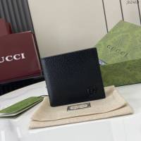 Gucci專櫃古馳最新款Marmont系列皮革雙折錢包男士短夾 jh2419型號：428726