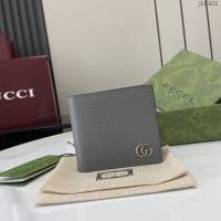 Gucci專櫃古馳最新款Marmont系列皮革雙折錢包男士短夾 jh2421型號：428726