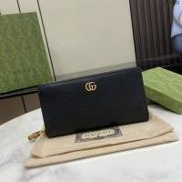 Gucci專櫃古馳最新款Marmont系列長夾全皮男女款長錢包 jh2460型號：739499