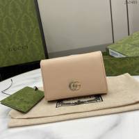 Gucci專櫃古馳最新款Marmont系列卡片夾短夾錢包卡包 jh2485型號：790067