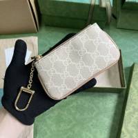 Gucci專櫃古馳最新款Ophidia系列鑰匙包零錢包 jh2496型號：772321