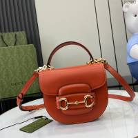 Gucci專櫃古馳最新款Horsebit 1955系列迷你手提包單肩斜挎女包 jh2502型號：781387
