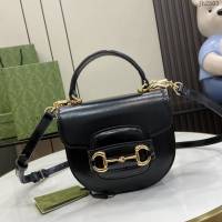 Gucci專櫃古馳最新款Horsebit 1955系列迷你手提包單肩斜挎女包 jh2503型號：781387