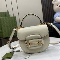 Gucci專櫃古馳最新款Horsebit 1955系列迷你手提包單肩斜挎女包 jh2504型號：781387