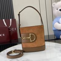 Gucci專櫃古馳2025春夏系列最新款檔案桶包手提單肩斜挎女包 jh2609型號：833665