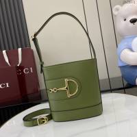 Gucci專櫃古馳2025春夏系列最新款檔案桶包手提單肩斜挎女包 jh2611型號：833665