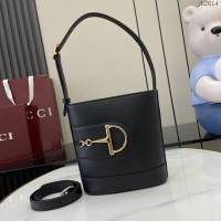 Gucci專櫃古馳2025春夏系列最新款檔案桶包手提單肩斜挎女包 jh2614型號：833665