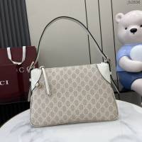 Gucci專櫃古馳最新款購物袋GG圖案條紋織大號肩背包 jh2636型號：815216