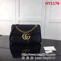 GUCCI古馳頂級原單 新款專櫃品質 實物實拍 443496 克色鏈條包 HY1176