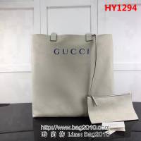 GUCCI古馳原單 新款高仿GUCCI新款專櫃品質原單貨實物實拍519335白皮購物袋 HY1294