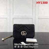 GUCCI古馳頂級原單 新款專櫃品質 實物實拍 476809 克色鏈條單肩斜挎包 HY1300