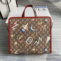 Gucci新款女包 古馳GG系列2021新款兒童托特購包購物袋 Gucci方形復古手提袋肩背包 605614  ydg3227