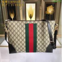 GUCCI 古馳男包 新款 474139 GG Supreme高級人造革郵差包 Gucci男包 Gucci男士單肩斜挎包