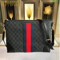 GUCCI 古馳男包 新款 474139 GG Supreme高級人造革郵差包 Gucci男包 Gucci男士單肩斜挎包