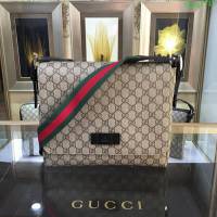 GUCCI 古馳男包 新款 337074 高級人造革郵差包 Gucci帆布男包 Gucci男士單肩斜挎包