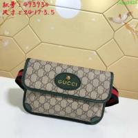 GUCCI古馳 新款 493930 Gucci腰包 古馳單肩包 Gucci斜挎包 古馳虎頭標胸包 pvc/綠色  ydgq3428